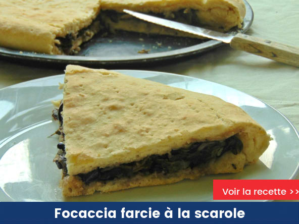 Focaccia farcie à la scarole